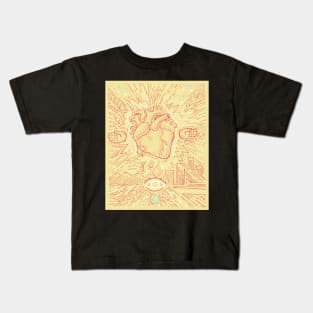 Urban electric heart Kids T-Shirt